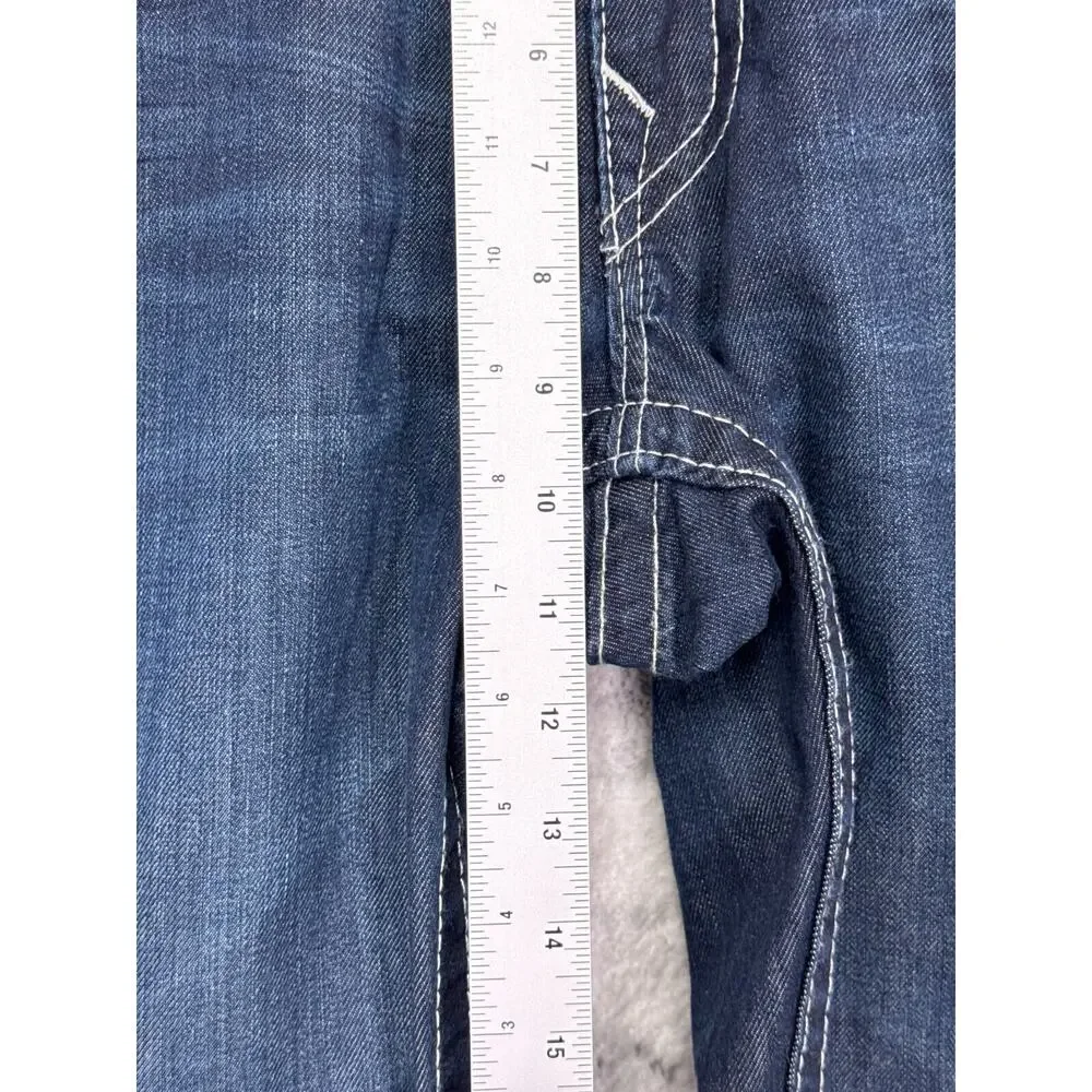 New True Religion Jeans 33 x 33 Mens Ricky Flap Pocket Relaxed Straight Fit